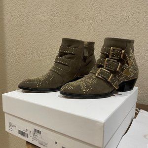 Chloe Brown & Gold Susanna Boots/Booties